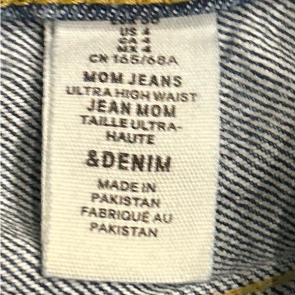 ❤️Distressed -Gray Moms jean High waisted -Straight Leg Jeans size 4 Tall - Picture 5 of 11